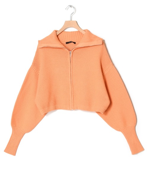 w closet（ダブルクローゼット）の「スタンドネックZIPカーディガン（カーディガン/ボレロ・レディース・オフホワイト/オレンジ/グリーン・FREE）」の5枚目の写真