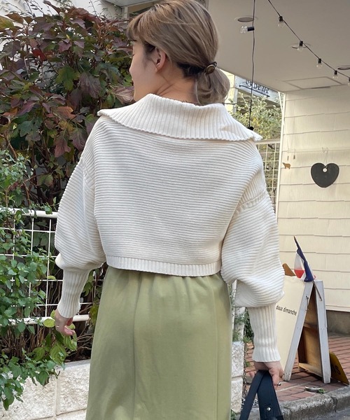 w closet（ダブルクローゼット）の「スタンドネックZIPカーディガン（カーディガン/ボレロ・レディース・オフホワイト/オレンジ/グリーン・FREE）」の22枚目の写真