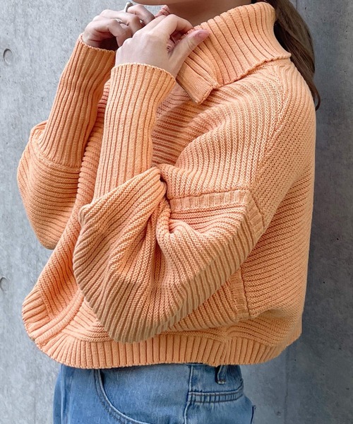 w closet（ダブルクローゼット）の「スタンドネックZIPカーディガン（カーディガン/ボレロ・レディース・オフホワイト/オレンジ/グリーン・FREE）」の15枚目の写真