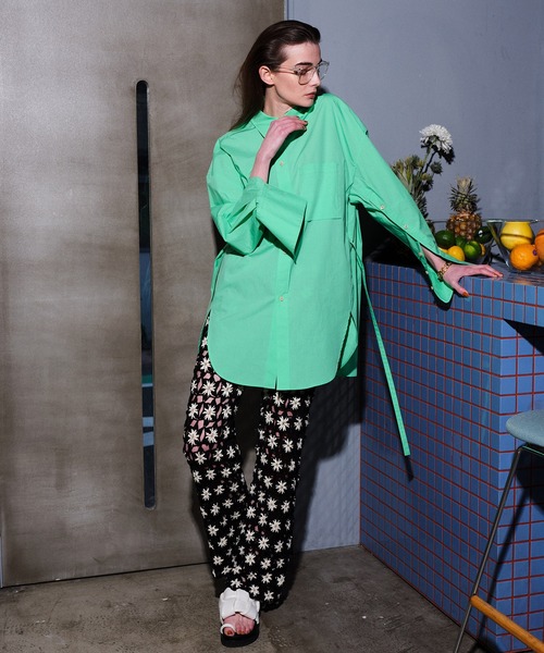 MAISON SPECIAL（メゾンスペシャル）の「オーガニックコットンオーバーチュニックシャツ【MAISON SPECIAL/メゾンスペシャル】（シャツ/ブラウス・レディース・ホワイト/ピンク/オレンジ/グリーン・FREE）」の10枚目の写真