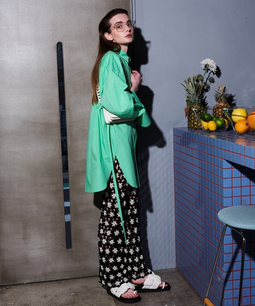 MAISON SPECIAL（メゾンスペシャル）の「オーガニックコットンオーバーチュニックシャツ【MAISON SPECIAL/メゾンスペシャル】（シャツ/ブラウス・レディース・ホワイト/ピンク/オレンジ/グリーン・FREE）」の11枚目の写真