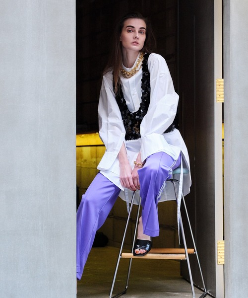 MAISON SPECIAL（メゾンスペシャル）の「オーガニックコットンオーバーチュニックシャツ【MAISON SPECIAL/メゾンスペシャル】（シャツ/ブラウス・レディース・ホワイト/ピンク/オレンジ/グリーン・FREE）」の12枚目の写真