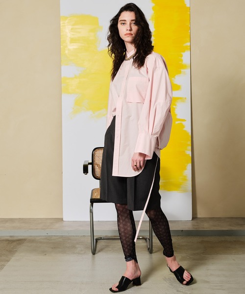 MAISON SPECIAL（メゾンスペシャル）の「オーガニックコットンオーバーチュニックシャツ【MAISON SPECIAL/メゾンスペシャル】（シャツ/ブラウス・レディース・ホワイト/ピンク/オレンジ/グリーン・FREE）」の19枚目の写真