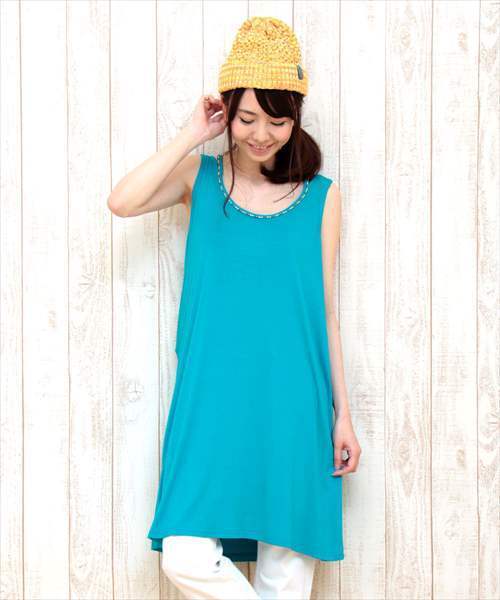 チチカカ（チチカカ）の「レインボービーズ　ワンピース　（ワンピース・レディース・レッド/ブルー/ネイビー/ブラック・FREE）」の3枚目の写真