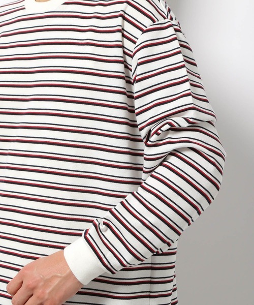 LAKOLE(ラコレ)の「マルチボーダー柄ロングTシャツ / 264620(Tシャツ/カットソー・メンズ・ホワイト/ネイビー/グリーン・MEDIUM/LARGE)」の15枚目の写真