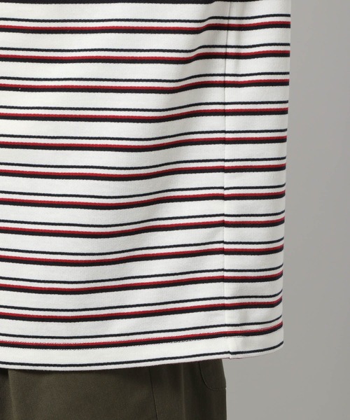 LAKOLE(ラコレ)の「マルチボーダー柄ロングTシャツ / 264620(Tシャツ/カットソー・メンズ・ホワイト/ネイビー/グリーン・MEDIUM/LARGE)」の6枚目の写真