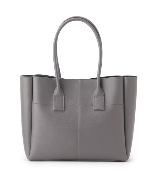 INDIVI(インディヴィ)の「【A4収納可能/ポーチ付/合皮】シンプルバッグ(トートバッグ・レディース・ライトグレー/チャコールグレー/ブラック/ライトパープル・00)」の11枚目の写真