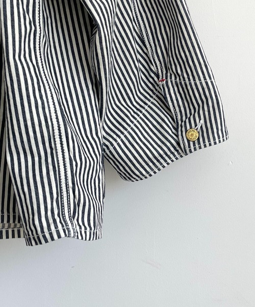 CANAL JEAN(キャナルジーン)の「YA-YA(ヤヤ) "MilkeyWay"ヒッコリーデニムジャケット(デニムジャケット・レディース・ネイビー・38)」の10枚目の写真