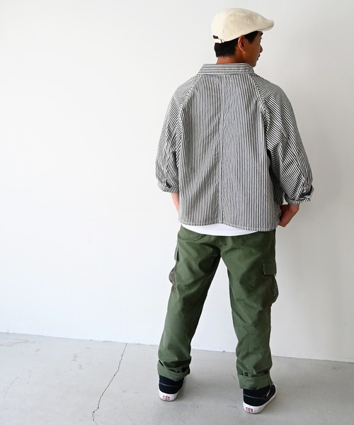 CANAL JEAN(キャナルジーン)の「YA-YA(ヤヤ) "MilkeyWay"ヒッコリーデニムジャケット(デニムジャケット・レディース・ネイビー・38)」の8枚目の写真