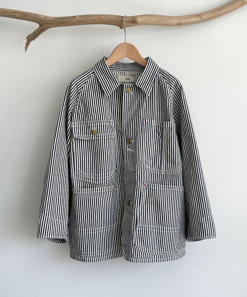 CANAL JEAN(キャナルジーン)の「YA-YA(ヤヤ) "MilkeyWay"ヒッコリーデニムジャケット(デニムジャケット・レディース・ネイビー・38)」の19枚目の写真