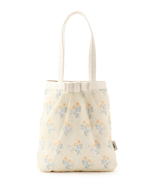 LAURA ASHLEY（ローラアシュレイ）の「スカボローフェア柄 リボントートバッグ（トートバッグ・レディース・ブルー系5/ライトイエロー系1/ピンク系その他・00）」の2枚目の写真