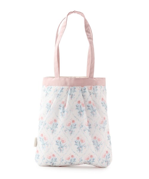 LAURA ASHLEY（ローラアシュレイ）の「スカボローフェア柄 リボントートバッグ（トートバッグ・レディース・ブルー系5/ライトイエロー系1/ピンク系その他・00）」の6枚目の写真