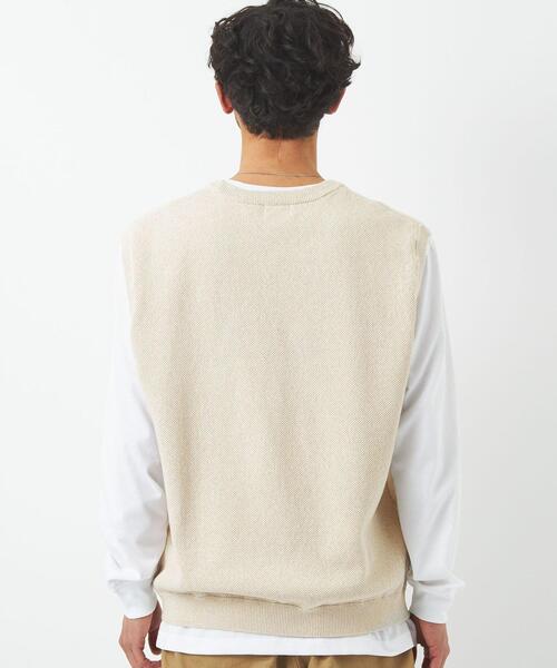 green label relaxing(グリーンレーベルリラクシング)の「コットン ヨリモクカノコ ベスト(ベスト・メンズ・グレー/ナチュラル・S/M/L/XL)」の5枚目の写真
