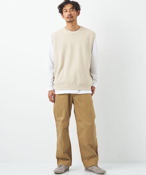 green label relaxing(グリーンレーベルリラクシング)の「コットン ヨリモクカノコ ベスト(ベスト・メンズ・グレー/ナチュラル・S/M/L/XL)」の6枚目の写真