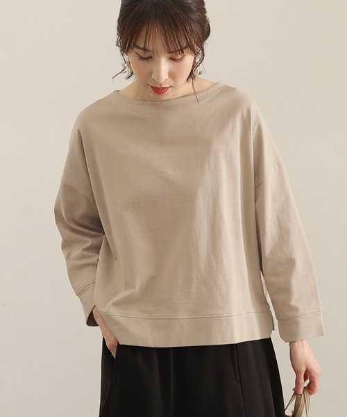 ElegChic（エレグシック）の「2wayフロントドロップショルダーカットソー 長袖（Tシャツ/カットソー・レディース・ブラック/ブラウン/グレイッシュベージュ・4L/XL/M）」の3枚目の写真