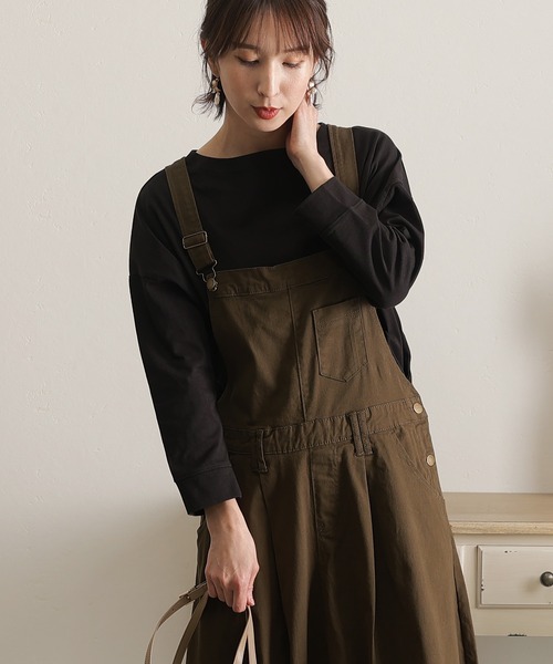 ElegChic（エレグシック）の「2wayフロントドロップショルダーカットソー 長袖（Tシャツ/カットソー・レディース・ブラック/ブラウン/グレイッシュベージュ・4L/XL/M）」の16枚目の写真