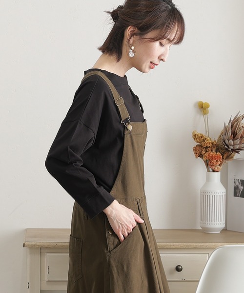 ElegChic（エレグシック）の「2wayフロントドロップショルダーカットソー 長袖（Tシャツ/カットソー・レディース・ブラック/ブラウン/グレイッシュベージュ・4L/XL/M）」の17枚目の写真