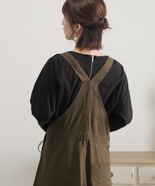 ElegChic（エレグシック）の「2wayフロントドロップショルダーカットソー 長袖（Tシャツ/カットソー・レディース・ブラック/ブラウン/グレイッシュベージュ・4L/XL/M）」の18枚目の写真