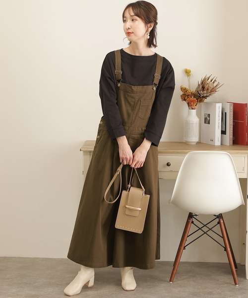 ElegChic（エレグシック）の「2wayフロントドロップショルダーカットソー 長袖（Tシャツ/カットソー・レディース・ブラック/ブラウン/グレイッシュベージュ・4L/XL/M）」の19枚目の写真