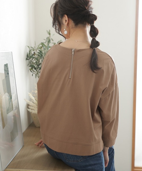 カットソー(長袖/七分) 2way Velor Top ハイネック七分袖カットソー レディース 春夏 秋冬 事務服