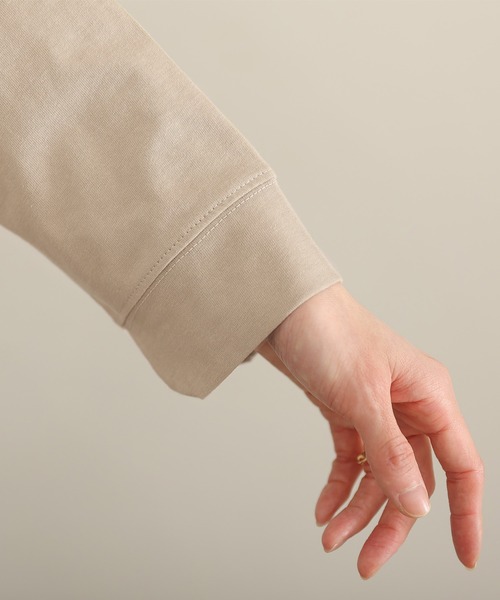 ElegChic（エレグシック）の「2wayフロントドロップショルダーカットソー 長袖（Tシャツ/カットソー・レディース・ブラック/ブラウン/グレイッシュベージュ・4L/XL/M）」の9枚目の写真