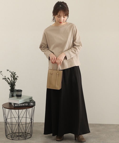 2wayフロントドロップショルダーカットソー 長袖（Tシャツ