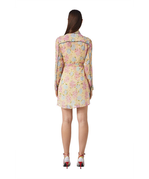 DIESEL（ディーゼル）の「レディース ドレス 花柄 シフォン シャツワンピース 長袖（シャツワンピース・レディース・イエロー系その他/ブラック系その他・LARGE/SMALL/X-LARGE/MEDIUM）」の15枚目の写真