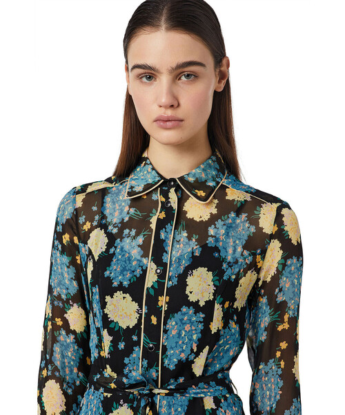 DIESEL（ディーゼル）の「レディース ドレス 花柄 シフォン シャツワンピース 長袖（シャツワンピース・レディース・イエロー系その他/ブラック系その他・LARGE/SMALL/X-LARGE/MEDIUM）」の22枚目の写真