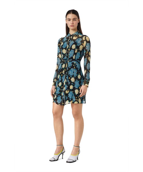 DIESEL（ディーゼル）の「レディース ドレス 花柄 シフォン シャツワンピース 長袖（シャツワンピース・レディース・イエロー系その他/ブラック系その他・LARGE/SMALL/X-LARGE/MEDIUM）」の10枚目の写真