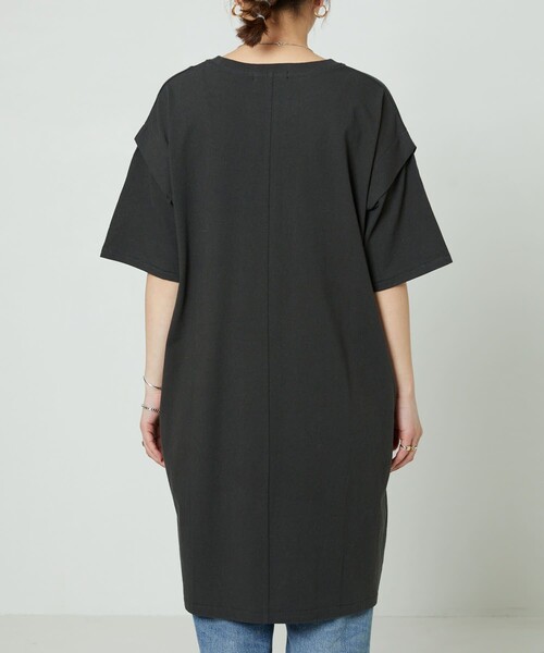 FREAK'S STORE（フリークスストア）の「▽【WEB限定】w/ the Parks/ウィズザパークス　肩タックフロッキープリントワンピース（ワンピース・レディース・ブラック/イエロー/グリーン・ﾌﾘ-）」の14枚目の写真