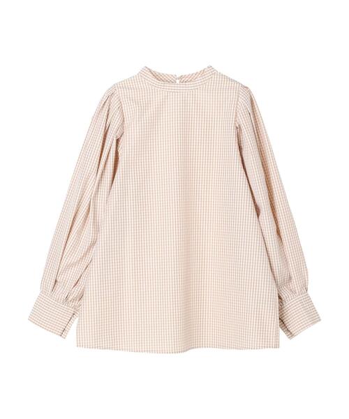 ELENCARE DUE（エレンカーレデュエ）の「・ELENCARE DUE ギンガムチェックブラウス（シャツ/ブラウス・レディース・ブラック/ベージュ/グリーン・FREE）」の8枚目の写真