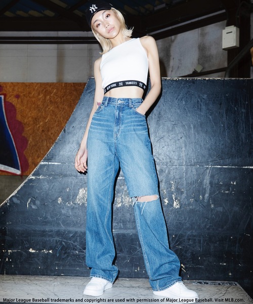 BACK TO THE FIELD（バック トゥー ザ フィールド）の「【MLB】アメスリリブタンク（タンクトップ・レディース・ホワイト/ブラック/ブルー・FREE）」の9枚目の写真