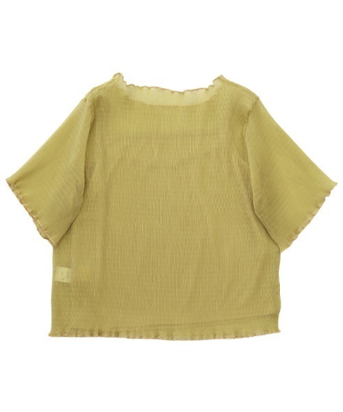 select MOCA（セレクトモカ）の「シアー楊柳メローキャミ付きトップス（Tシャツ/カットソー・レディース・ブラック/オフホワイト/ライトグリーン・FREE）」の12枚目の写真