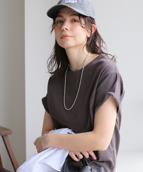 B.C STOCK(ベーセーストック)の「スタンダードTシャツ◆(Tシャツ/カットソー・レディース・ホワイト/ブラック/ネイビー/グリーン・FREE)」の2枚目の写真