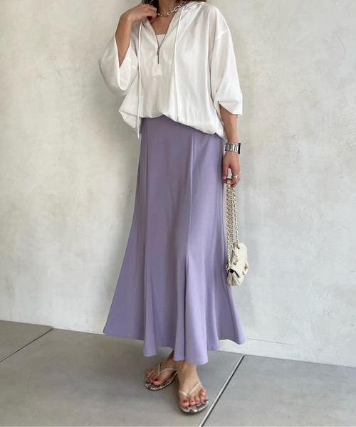 DouDou（ドゥドゥ）の「マーメイドスカート（スカート・レディース・ブラック/パープル/オフホワイト・FREE）」の9枚目の写真