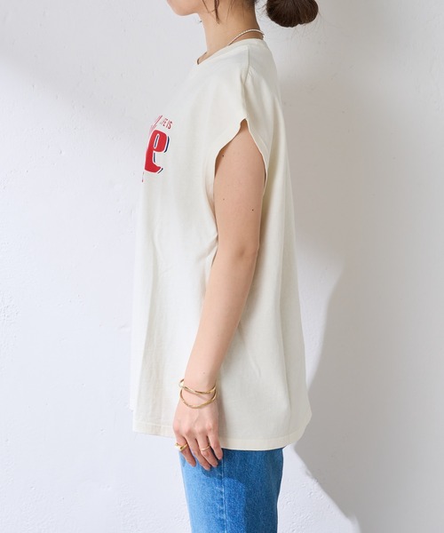 GOOD ROCK SPEED（グッドロックスピード）の「Likeプリントノースリーブカットソー（Tシャツ/カットソー・レディース・オフホワイト・FREE）」の19枚目の写真