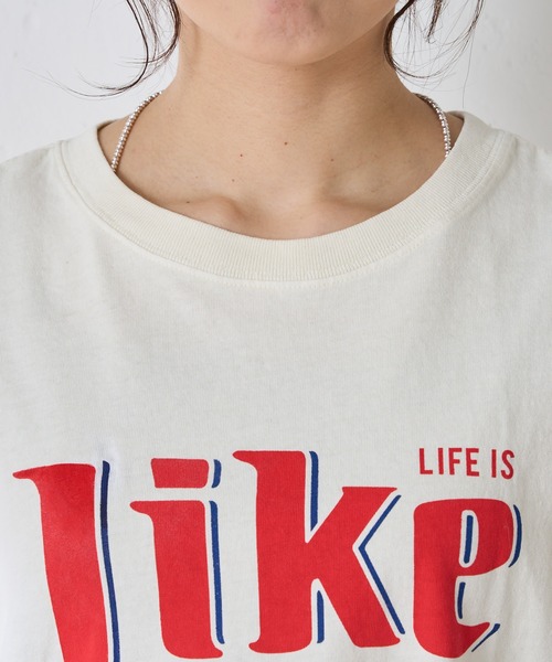 GOOD ROCK SPEED（グッドロックスピード）の「Likeプリントノースリーブカットソー（Tシャツ/カットソー・レディース・オフホワイト・FREE）」の21枚目の写真