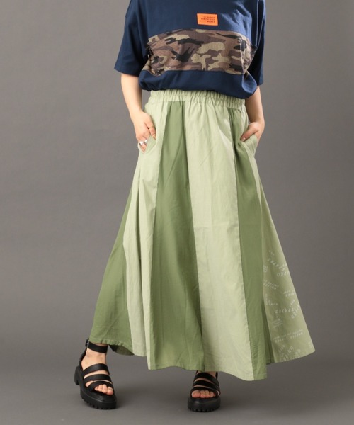 AVIREX（アヴィレックス）の「【WEB&DEPOT限定】TUCK SKIRT/ タックスカート（スカート・レディース・ブラック/オリーブ・FREE）」の3枚目の写真