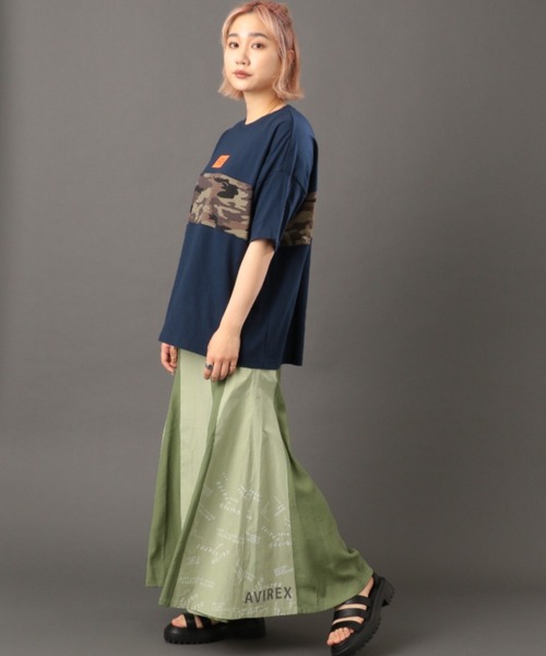 AVIREX（アヴィレックス）の「【WEB&DEPOT限定】TUCK SKIRT/ タックスカート（スカート・レディース・ブラック/オリーブ・FREE）」の6枚目の写真