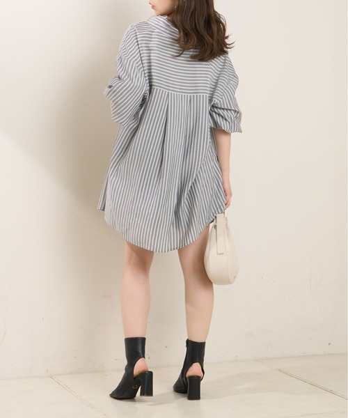 Chico(チコ)の「胸刺繍ブロッキングオーバーシャツ(シャツ/ブラウス・レディース・ブラック系その他2/ミント/ピンク系その他2/ホワイト/ライトピンク・FREE)」の16枚目の写真