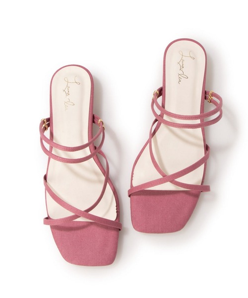 Launa lea(ラウナレア)の「スクエアトゥストラップサンダル(0477)(サンダル・レディース・ピンク/イエロー/ライトベージュ/ブラック/ライトブルー・LL/M/S/L)」の5枚目の写真