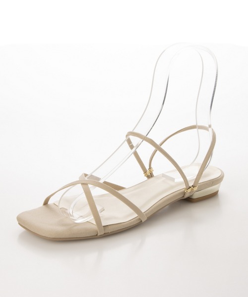 Launa lea(ラウナレア)の「スクエアトゥストラップサンダル(0477)(サンダル・レディース・ピンク/イエロー/ライトベージュ/ブラック/ライトブルー・LL/M/S/L)」の8枚目の写真