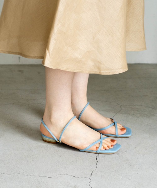 Launa lea(ラウナレア)の「スクエアトゥストラップサンダル(0477)(サンダル・レディース・ピンク/イエロー/ライトベージュ/ブラック/ライトブルー・LL/M/S/L)」の14枚目の写真