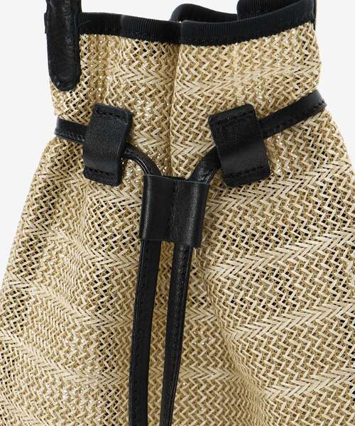 le.coeur blanc（ルクールブラン）の「メッシュナイロンドロストリングバッグ（ショルダーバッグ・レディース・ブラック/ベージュ・FREE）」の21枚目の写真