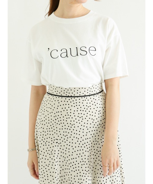 Te chichi（テチチ）の「刺繍ロゴTシャツ（Tシャツ/カットソー・レディース・ブラック/ネイビー/オフホワイト・ﾌﾘ-）」の2枚目の写真