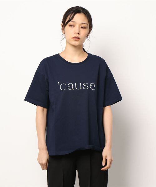 Te chichi（テチチ）の「刺繍ロゴTシャツ（Tシャツ/カットソー・レディース・ブラック/ネイビー/オフホワイト・ﾌﾘ-）」の16枚目の写真