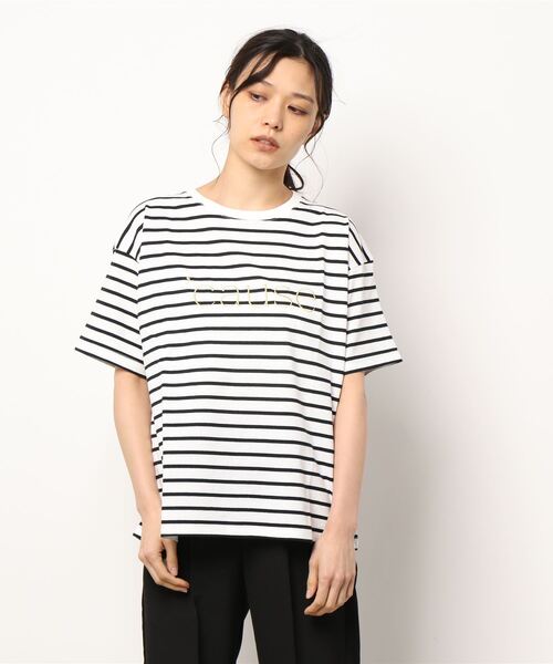 Te chichi（テチチ）の「刺繍ロゴTシャツ（Tシャツ/カットソー・レディース・ブラック/ネイビー/オフホワイト・ﾌﾘ-）」の17枚目の写真