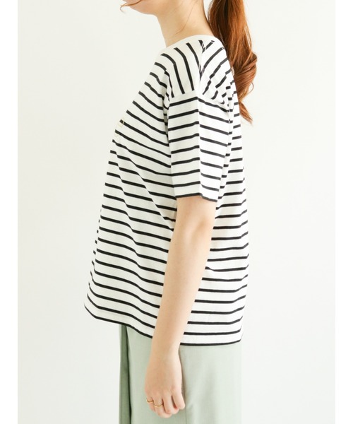 Te chichi（テチチ）の「刺繍ロゴTシャツ（Tシャツ/カットソー・レディース・ブラック/ネイビー/オフホワイト・ﾌﾘ-）」の9枚目の写真