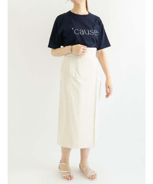 Te chichi（テチチ）の「刺繍ロゴTシャツ（Tシャツ/カットソー・レディース・ブラック/ネイビー/オフホワイト・ﾌﾘ-）」の8枚目の写真