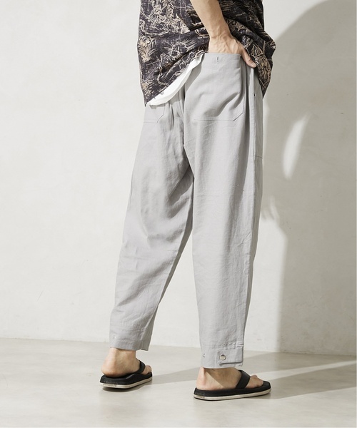 JOURNAL STANDARD relume（ジャーナルスタンダード　レリューム）の「《追加》【HOUSE HOLD/ハウスホールド】FLANDERS LINEN ワイドベイカーパンツ（その他パンツ・メンズ・オフホワイト/グレー/カーキ/ブラック・1/2/3/4）」の11枚目の写真